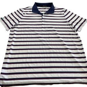Ralph Lauren X Polo Shirt Striped size XL lightweight golf casual blue red